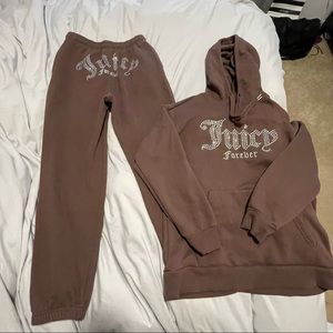 forever x juicy brown sweat suit